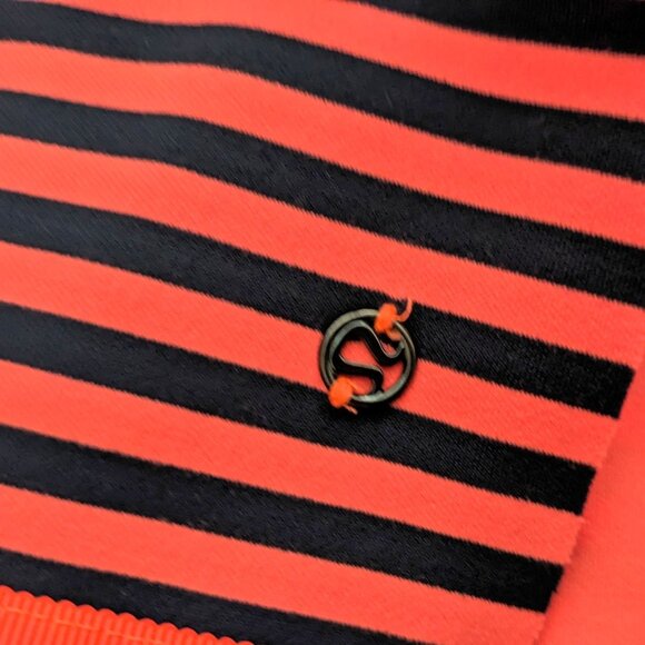 Lululemon Vinyasa Scarf in Neon Orange and Navy - Picture 4 of 4